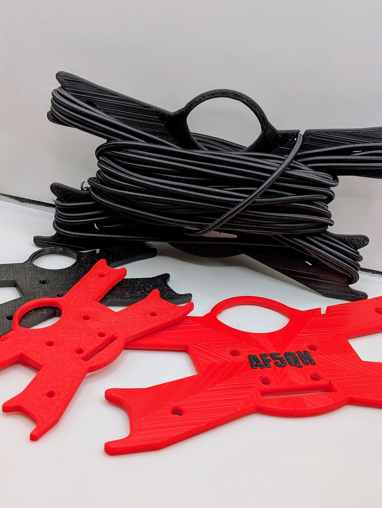 Antenna Wire & Guy Line Winders – 3D Printed 4-Pack, Customizable with Call Sign