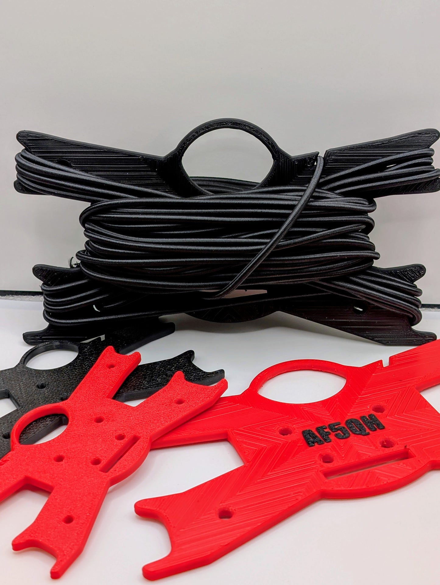 Antenna Wire & Guy Line Winders – 3D Printed 4-Pack, Customizable with Call Sign